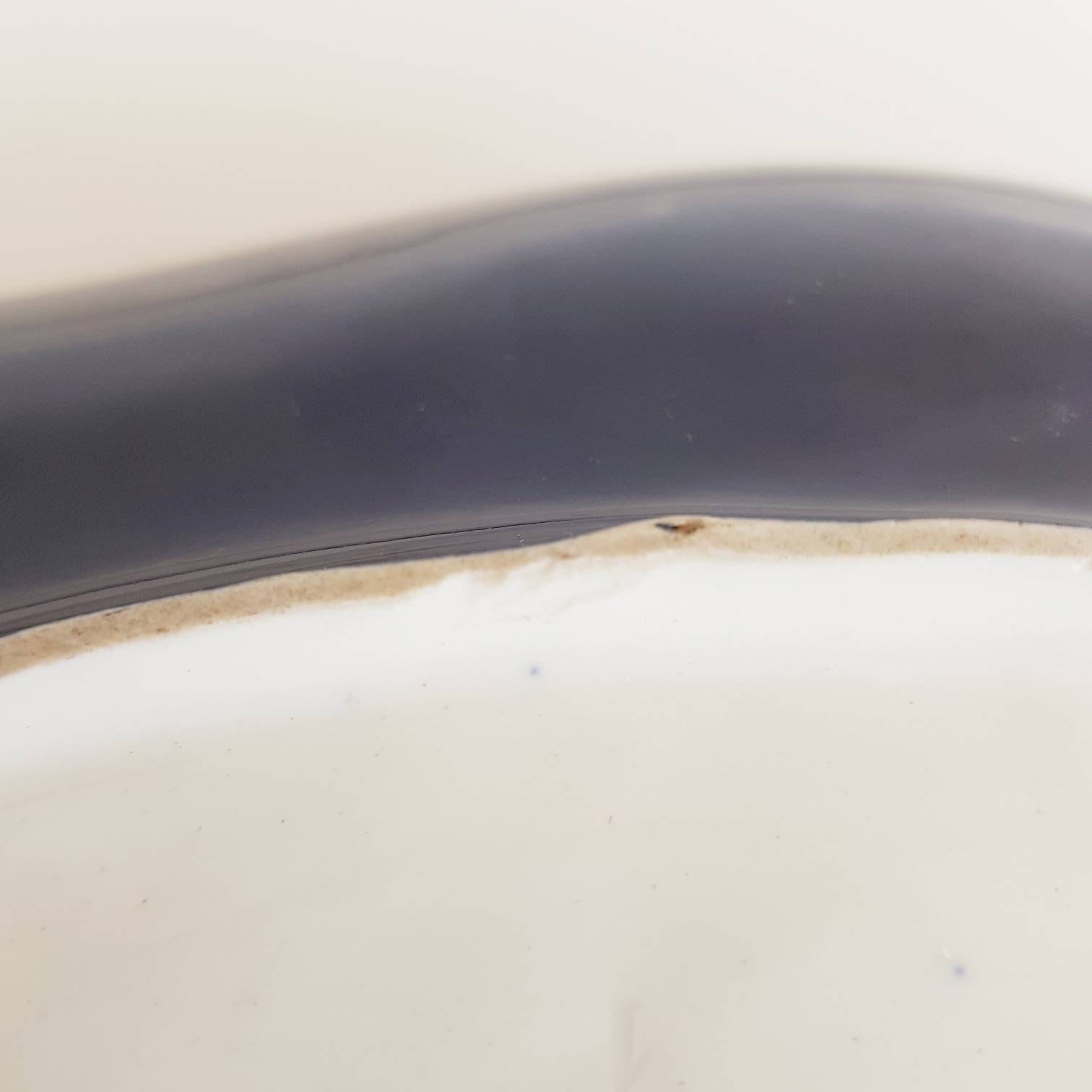 Cobalt Blue Porcelain Oval Tray with Handles, Royal Vienna Alexandra Works, Gilded Gold Trim, Austria, NR 5731, Kitchen Accent