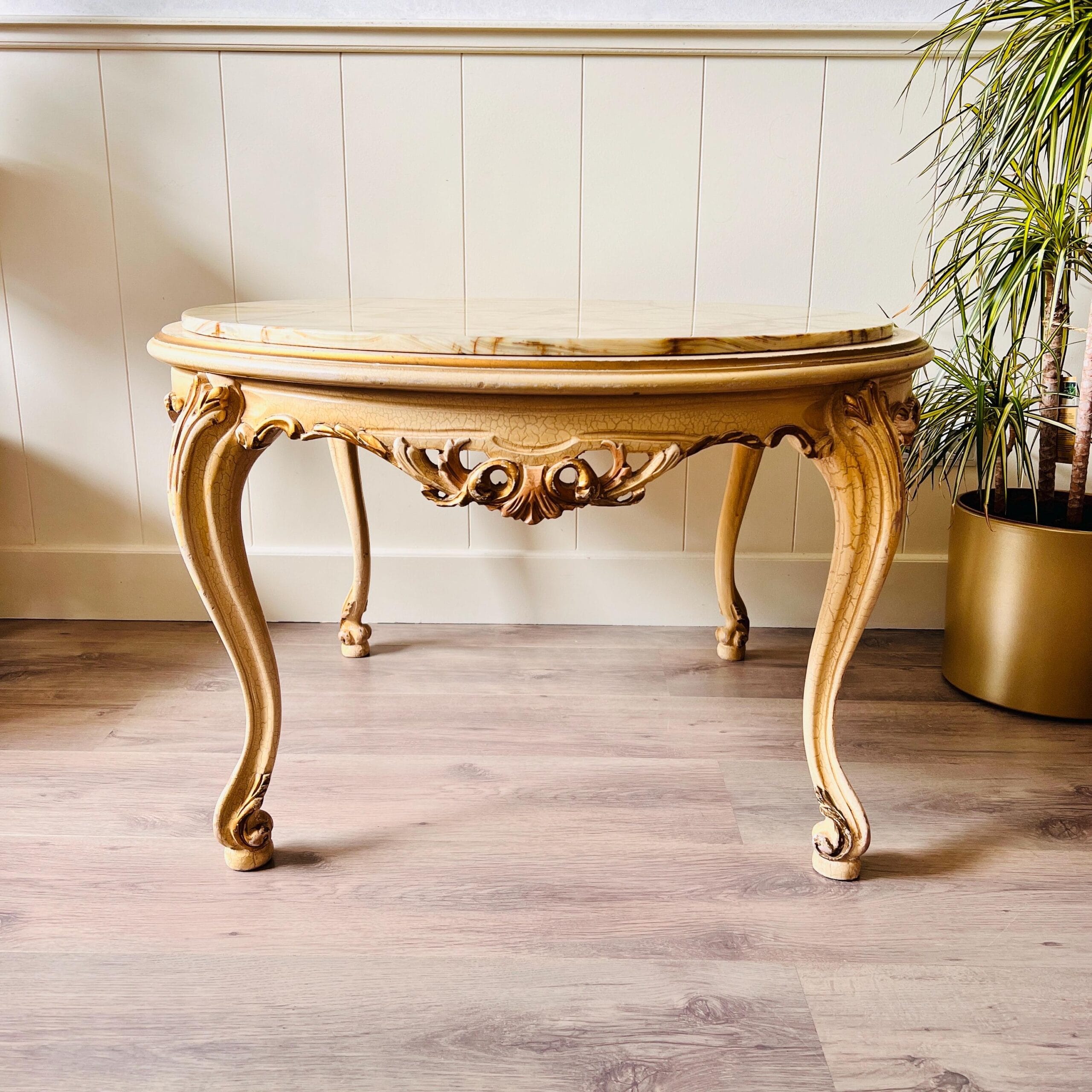 duplicate - Baroque Marble Coffee Table – Ornate Carved Wood Base, 60s |  oGoodieShop, image size:2560x2560