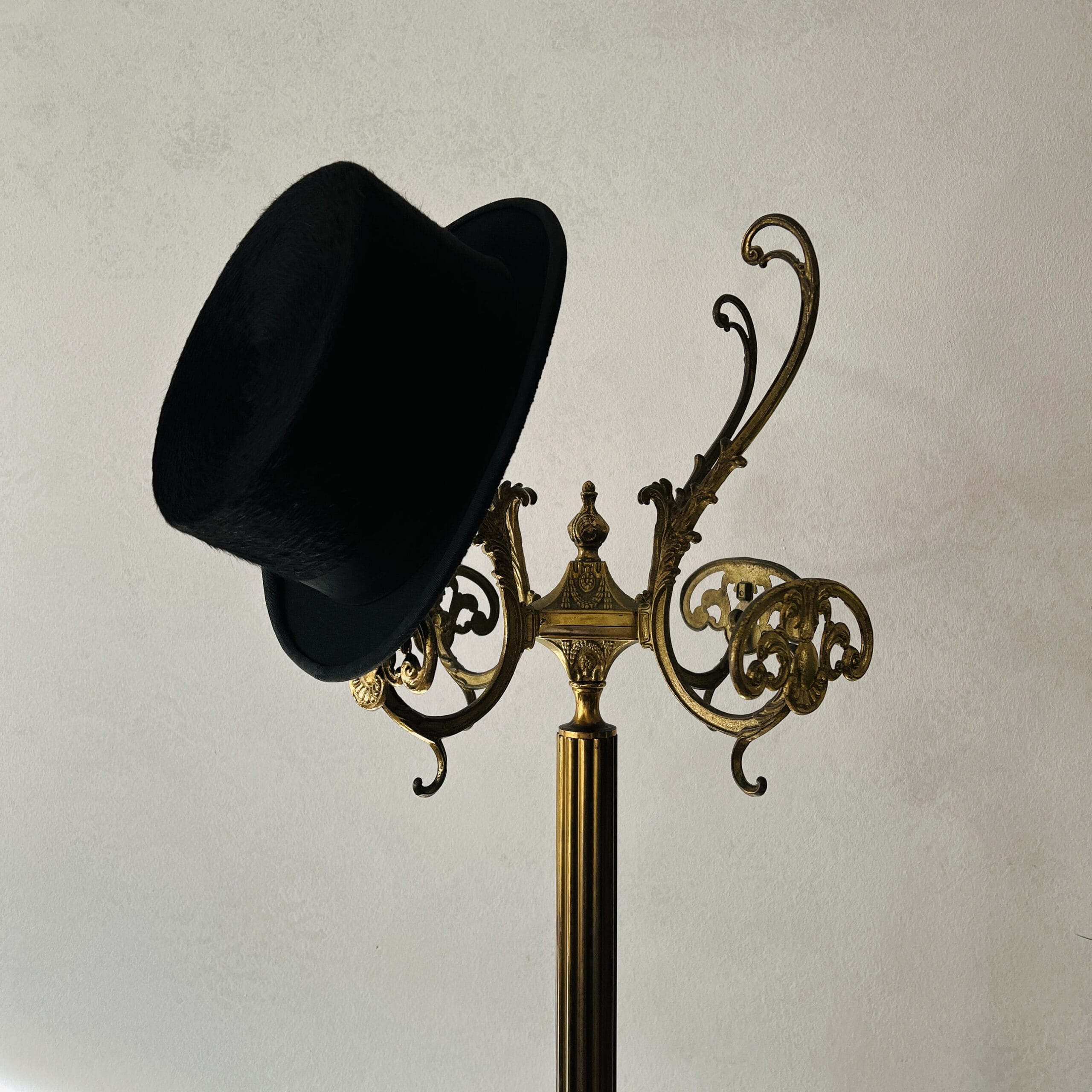 Ladies Silk Victorian Black Top Hat for Opera or Theater, 54 Size Elegant Costume Accessory with Classic Vintage Charm