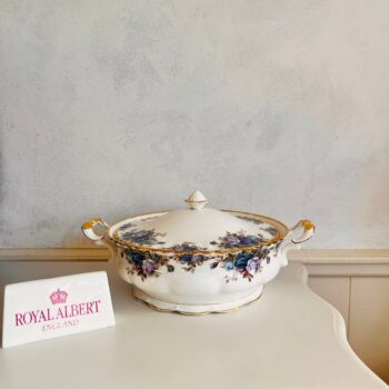 duplicate - Royal Albert Moonlight Rose Tureen – Bone China Serving Bowl, Blue Floral, 1st Quality