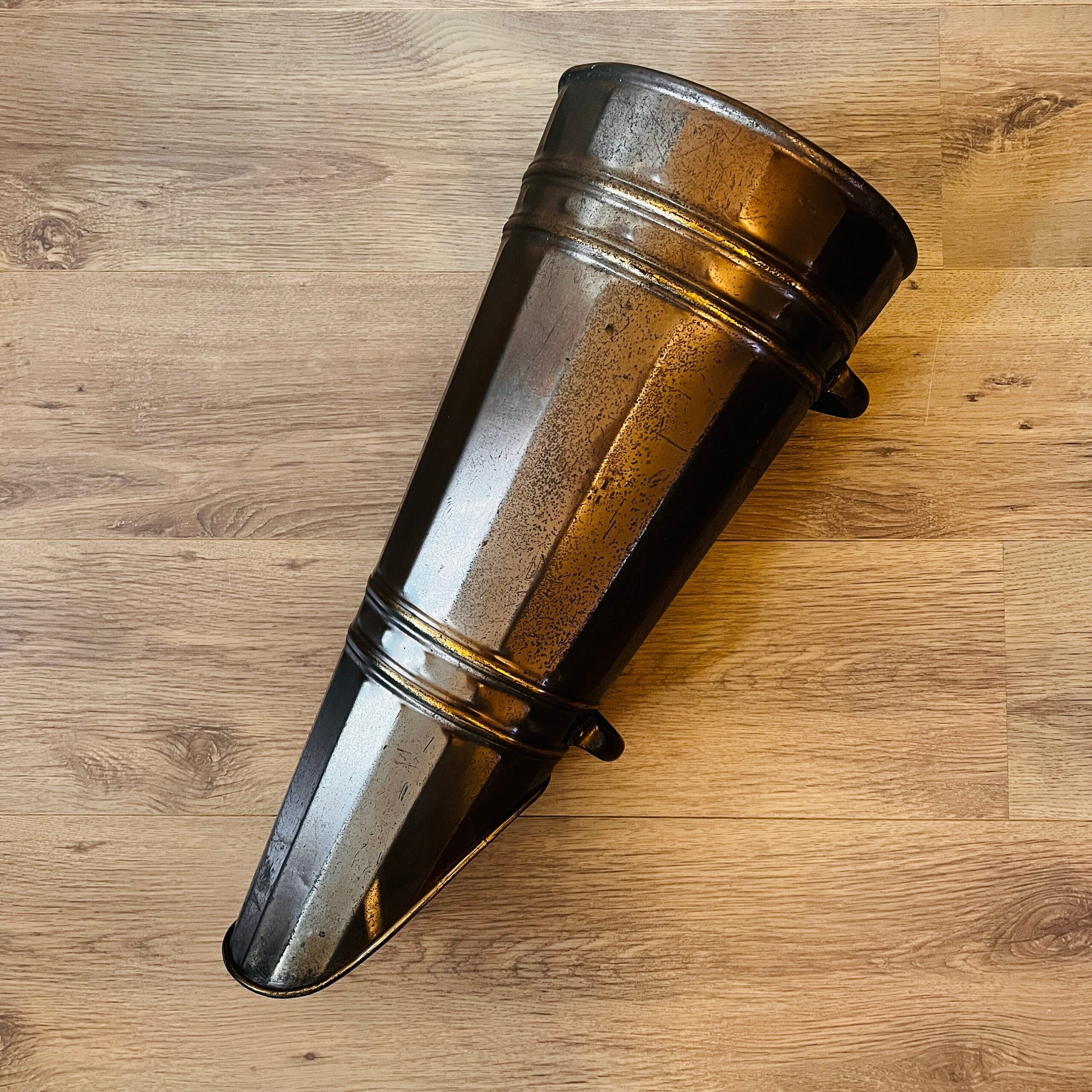 Copper Umbrella Stand with Handles - Vintage Cane Holder for Entryway or Mudroom, Decorative Hallway Storage Accent