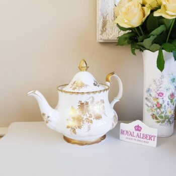 duplicate - Royal Albert Golden Glory Teapot – Bone China Porcelain with Gilded Detail