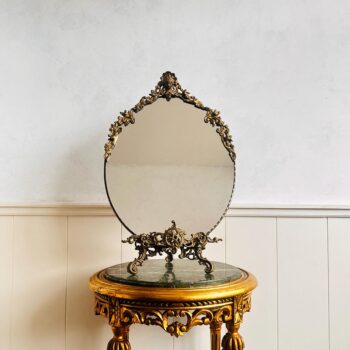 duplicate - Baroque Oval Wall Mirror – Ornate Gold Frame, Hollywood Regency Style