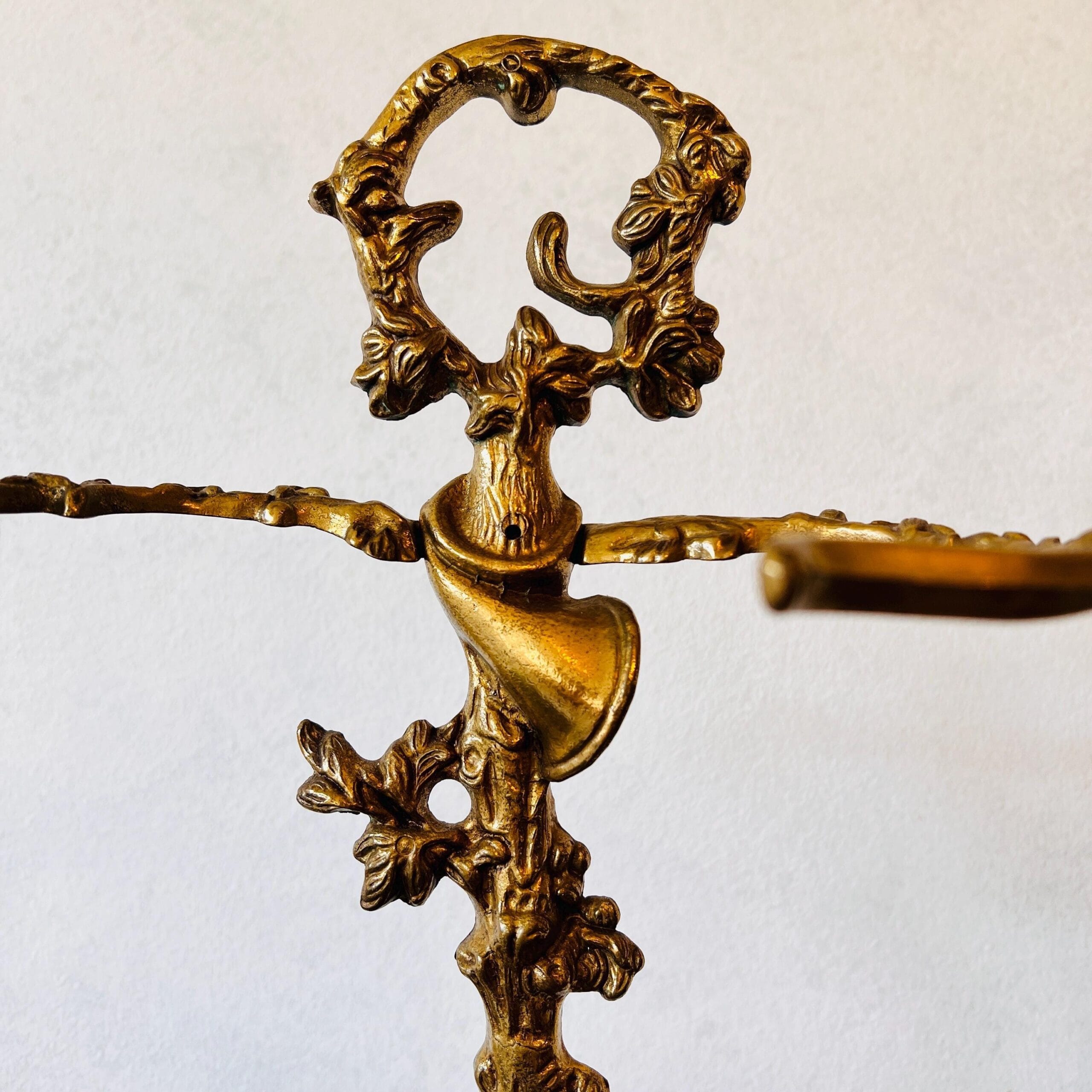 Brass Umbrella Stand – Vintage Cane or Fireplace Tool Holder, Hollywood Regency Style