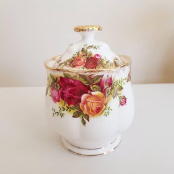 duplicate - Old Country Roses Jam Jar – Royal Albert Lidded Pot, Sugar Bowl, English Bone China