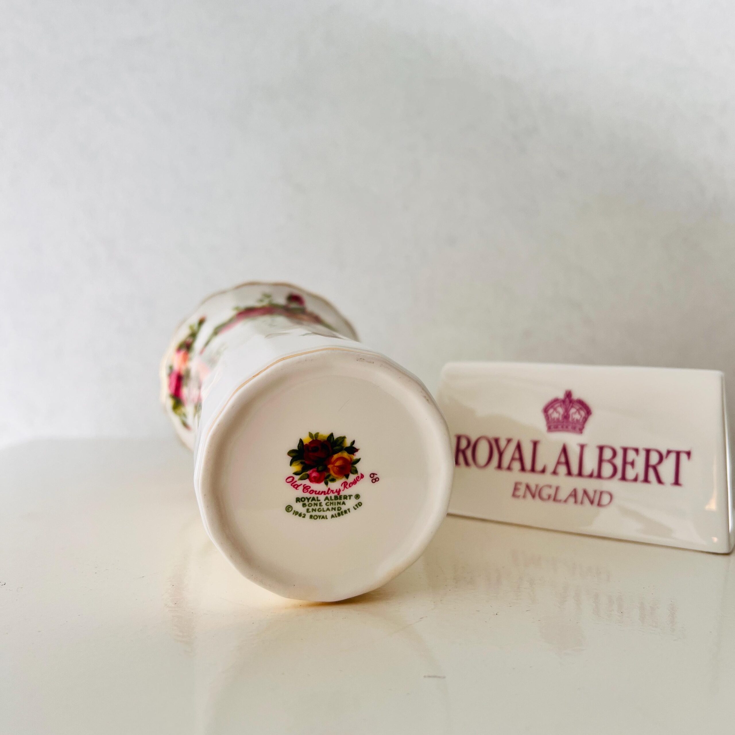 Royal Albert Old Country Roses Vase: English Bone China Floral Decor