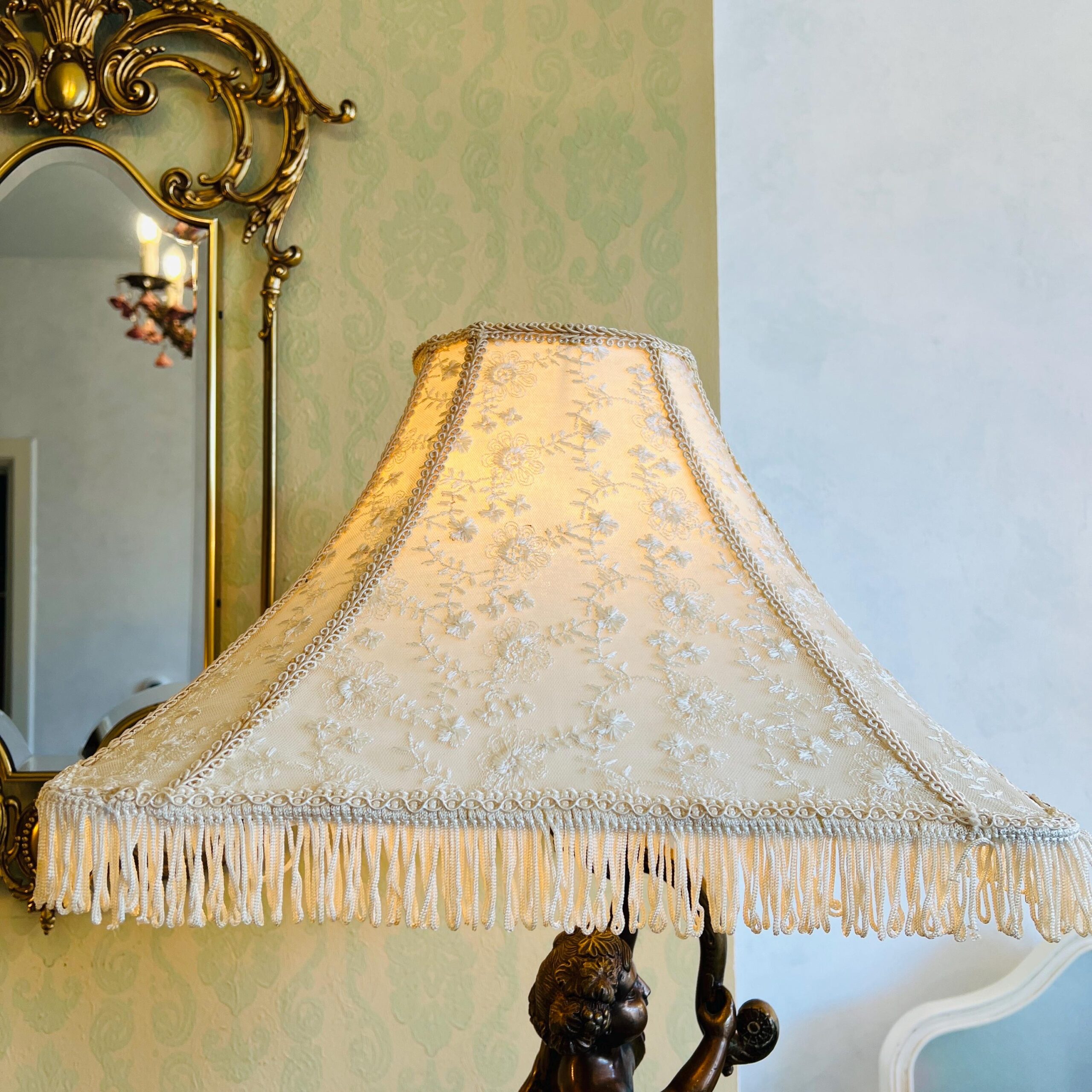 One of a kind French Lamp, Cherub Lamp , Rococo Style, Vanity Lamp, Home Decor, Interior Design