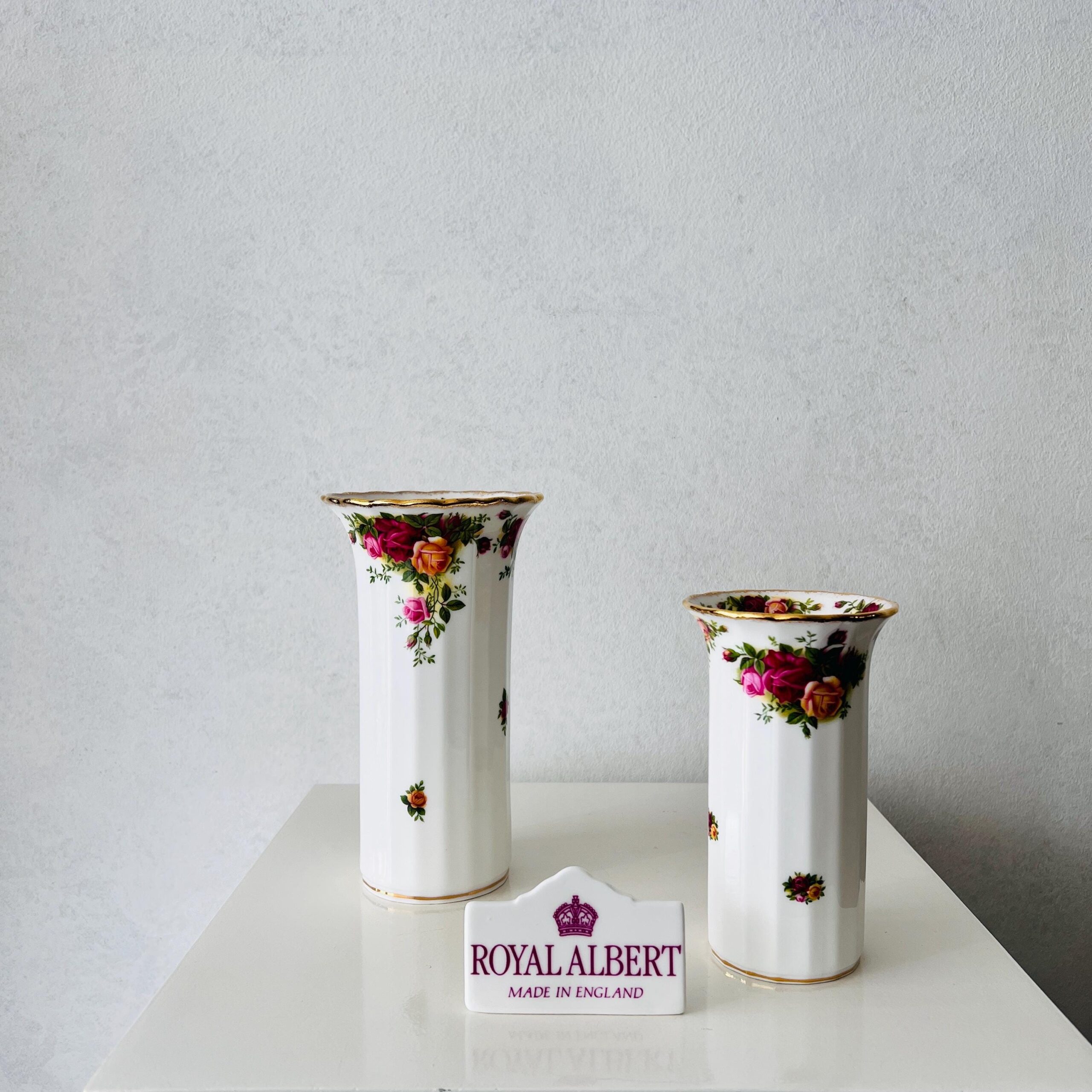 Royal Albert Old Country Roses Vase: English Bone China Floral Decor