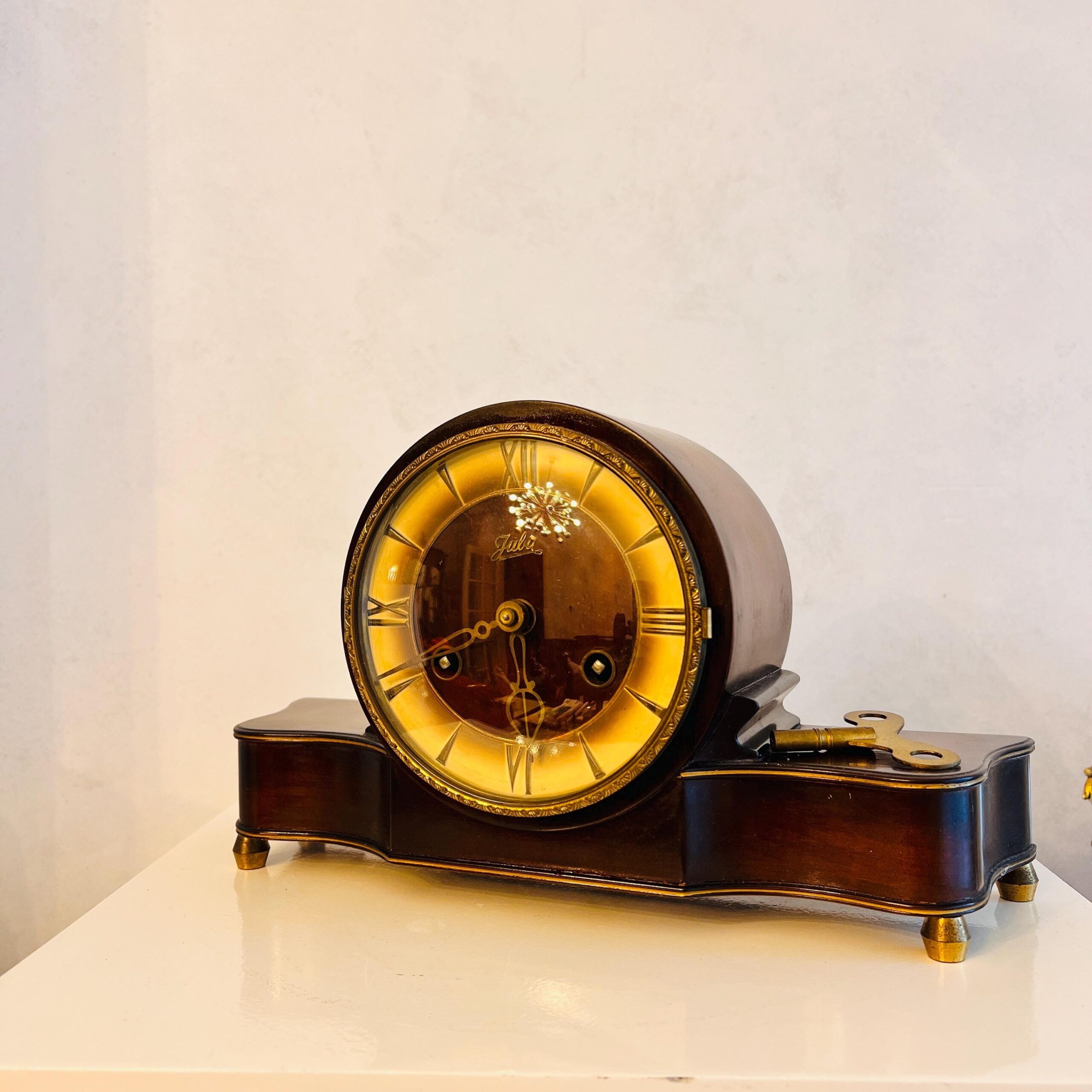 Vintage Juba Pendulum Clock, Home Decor, Antique Mantel Clock