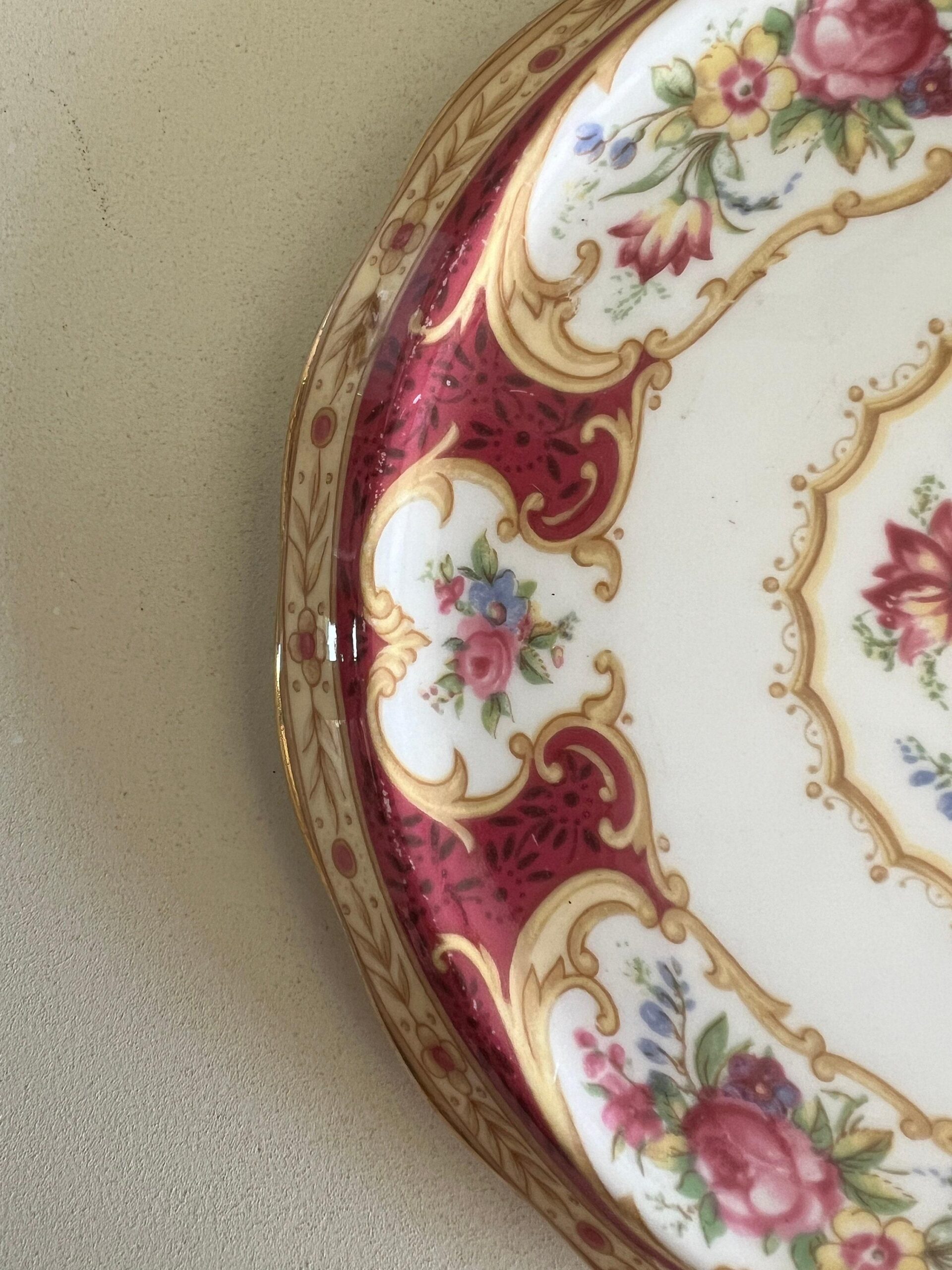 Bone China Trivet by Royal Albert Lady Hamilton Pattern 1940s Floral Teapot Coaster 1st Quality English Kitchen Decor