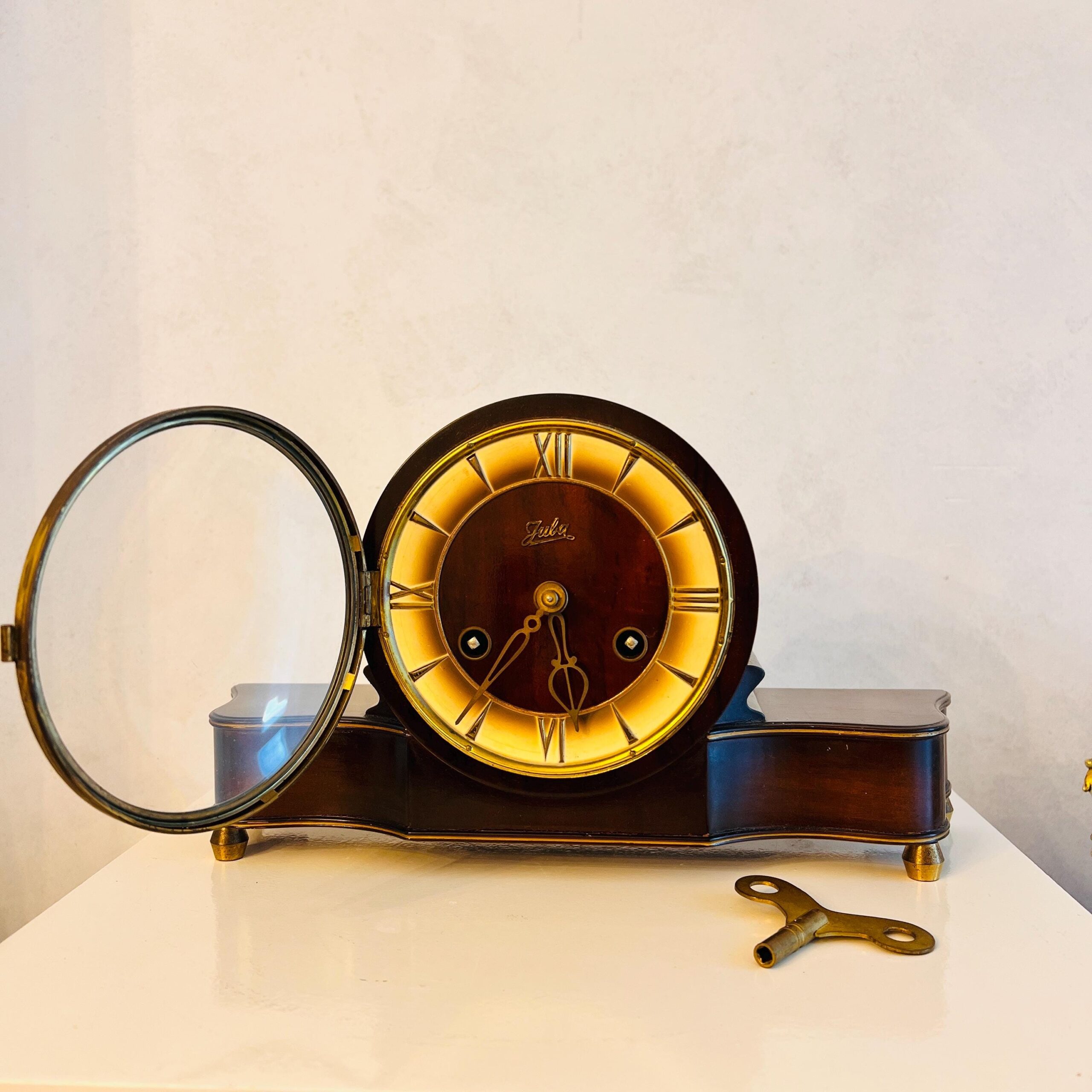 Vintage Juba Pendulum Clock, Home Decor, Antique Mantel Clock